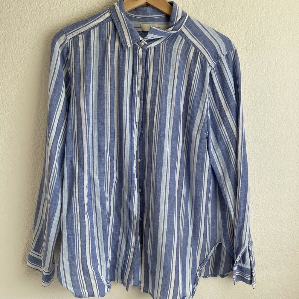 Striped button down